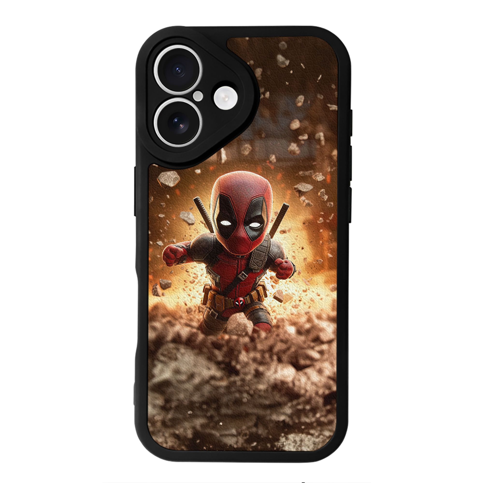 （画像用） Deadpool デッドプール 【iPhone 16シリーズ対応】シリコンスマホケース（レザー調） 材質：シリコン